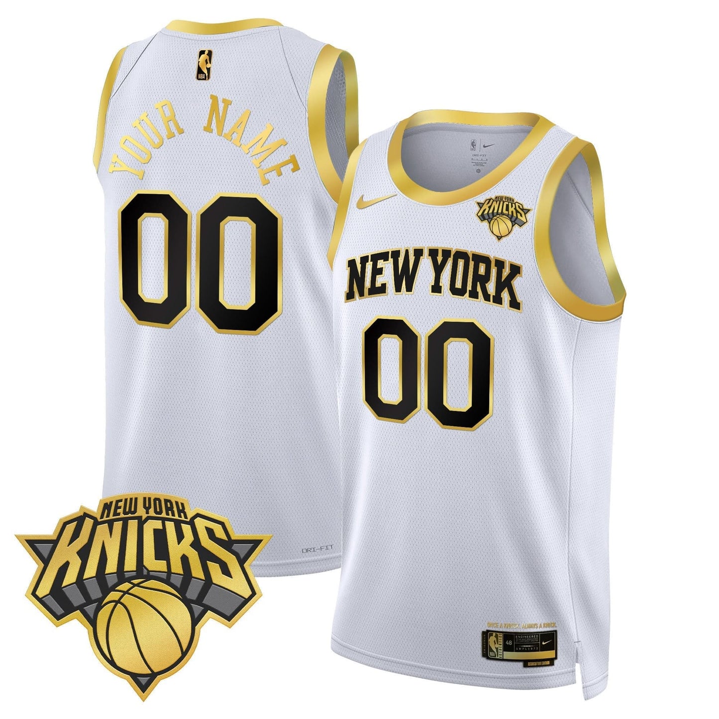 New York Knicks Swingman Custom Jersey V2 - All Stitched