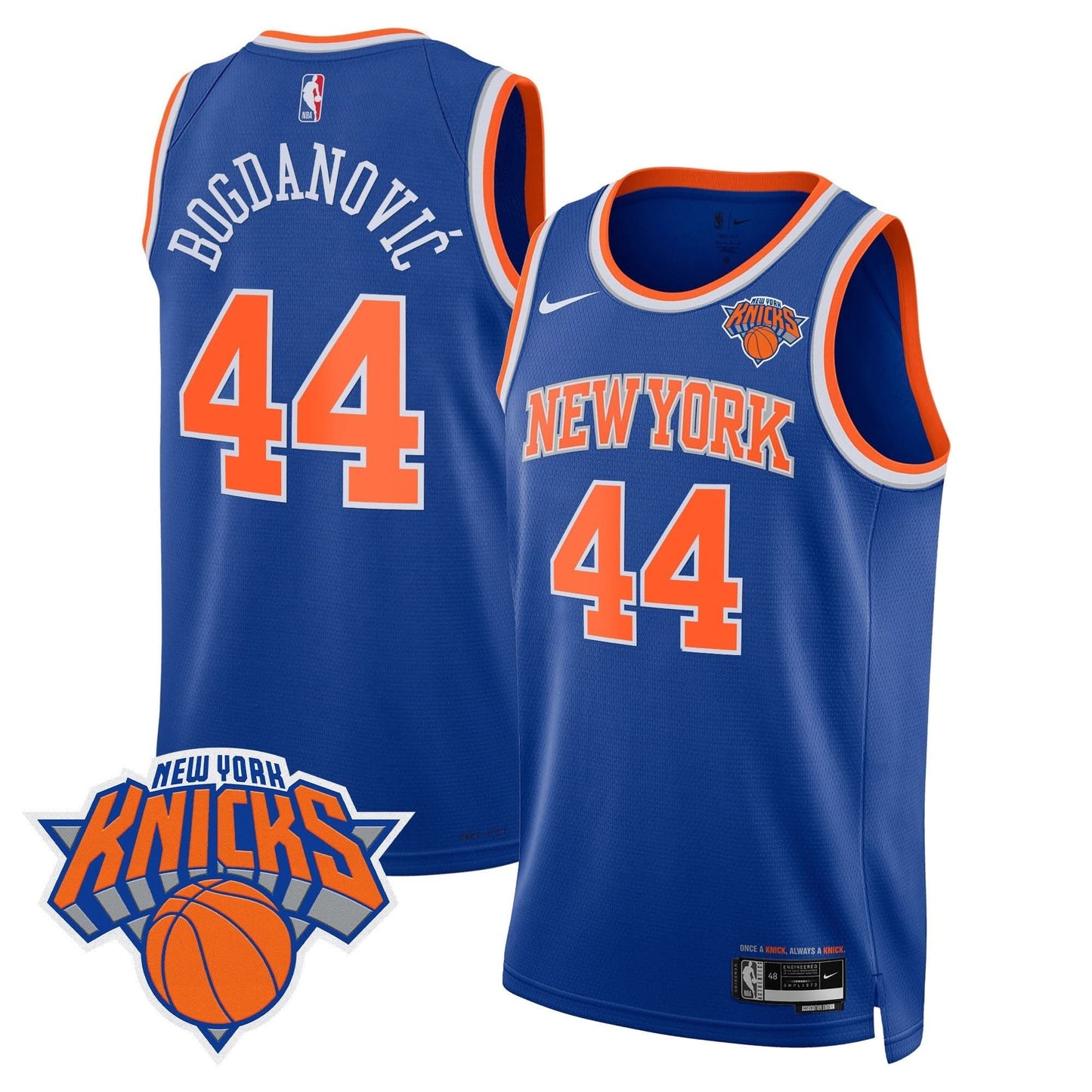 Men's New York Knicks Swingman Jersey V2 - All Stitched