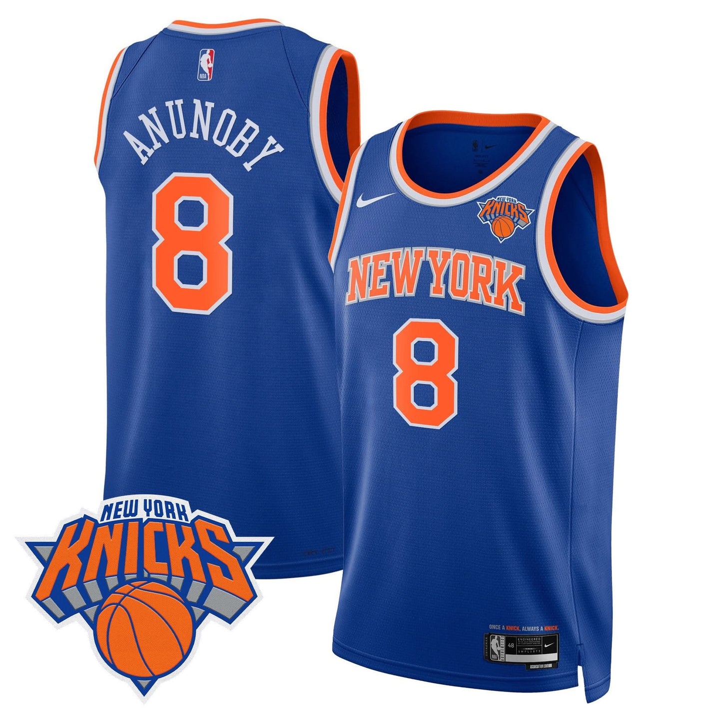 Men's New York Knicks Swingman Jersey V2 - All Stitched