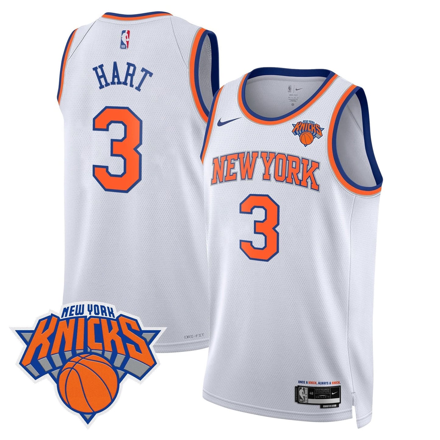 Men's New York Knicks Swingman Jersey V2 - All Stitched