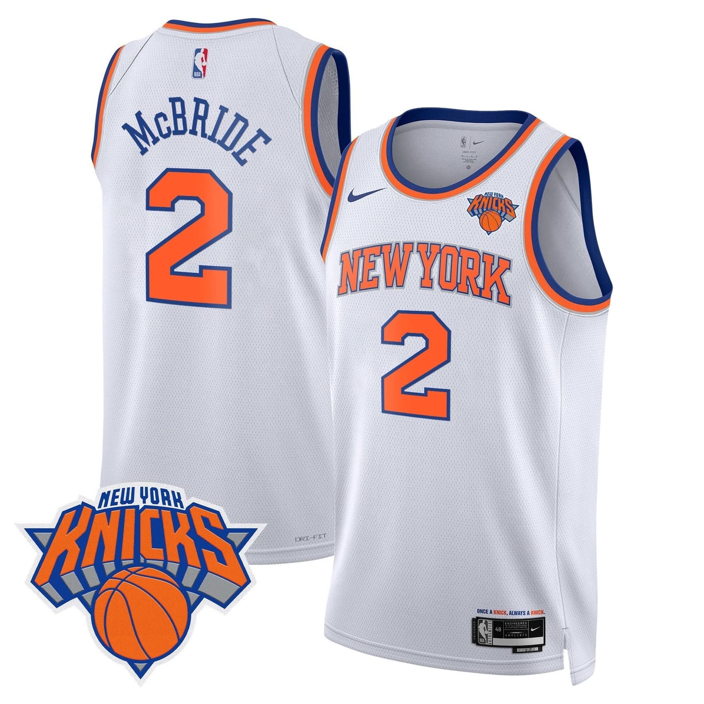 Men's New York Knicks Swingman Jersey V2 - All Stitched