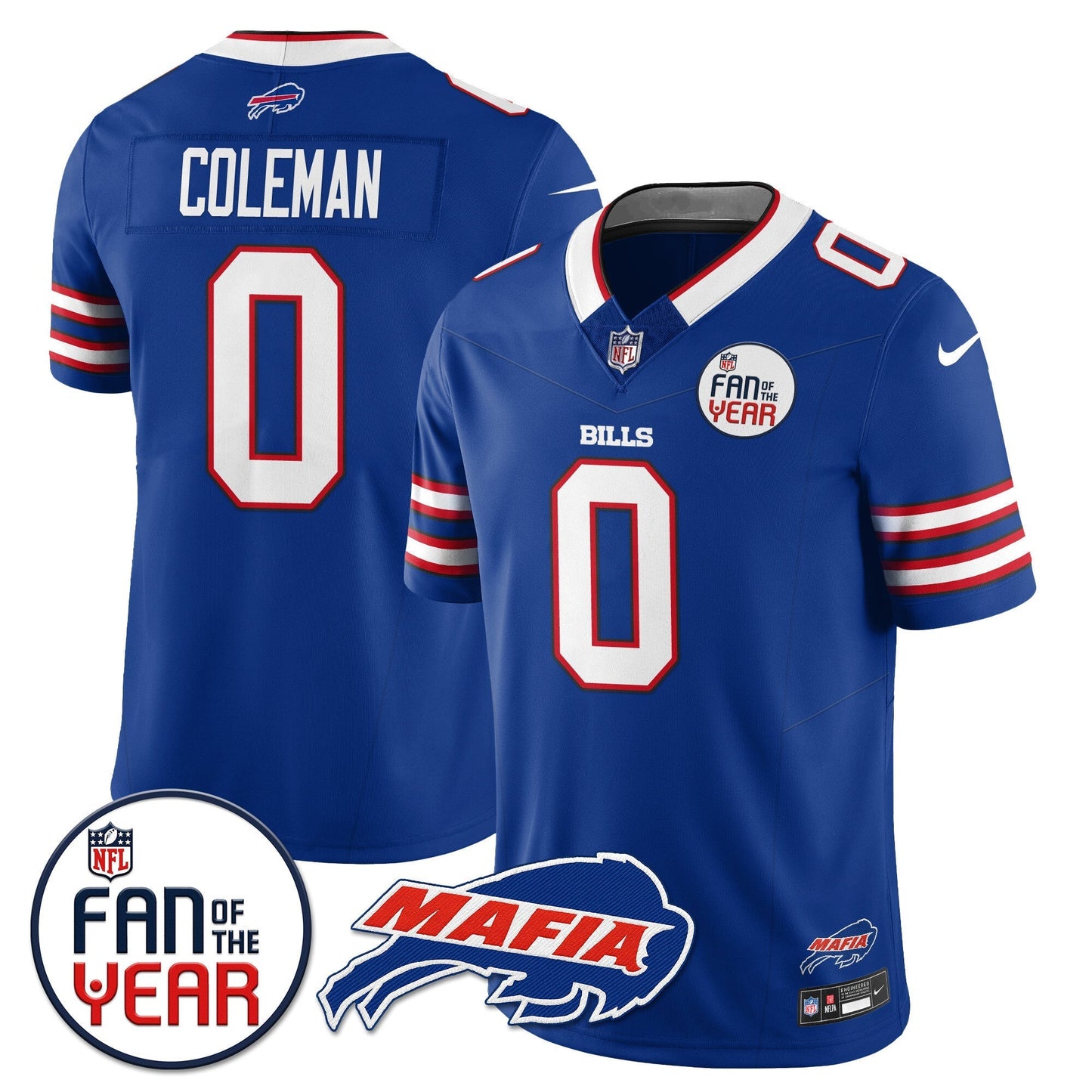 Men's Buffalo Bills "Fan Of The Year" Jersey - All Stitched