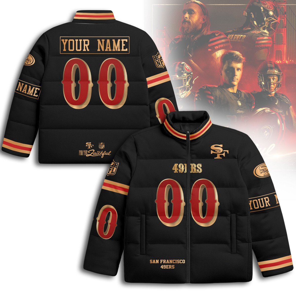 Custom San Francisco 49ers Rivalry Series Puffer Jacket