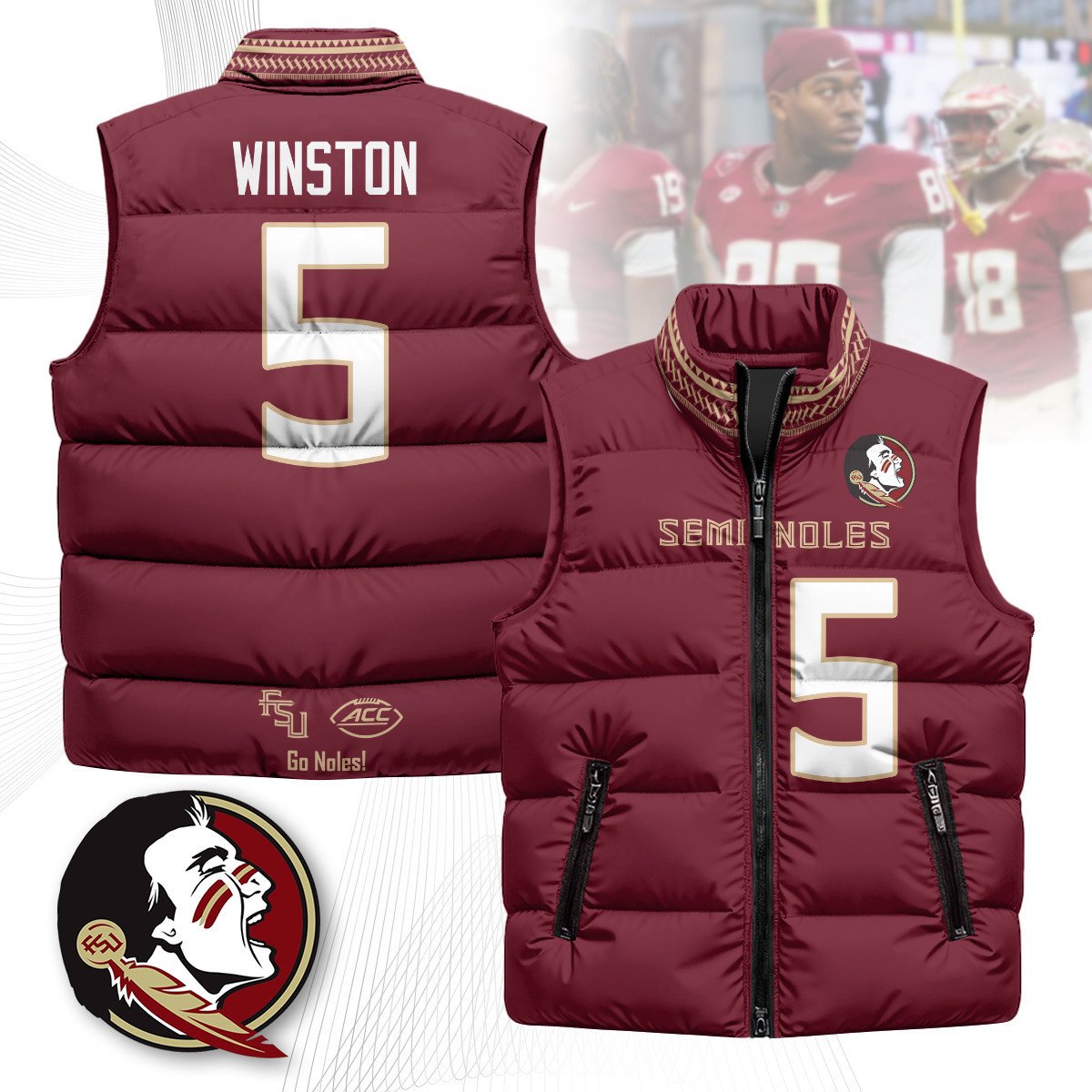 Florida State Seminoles Unisex Puffer Vest