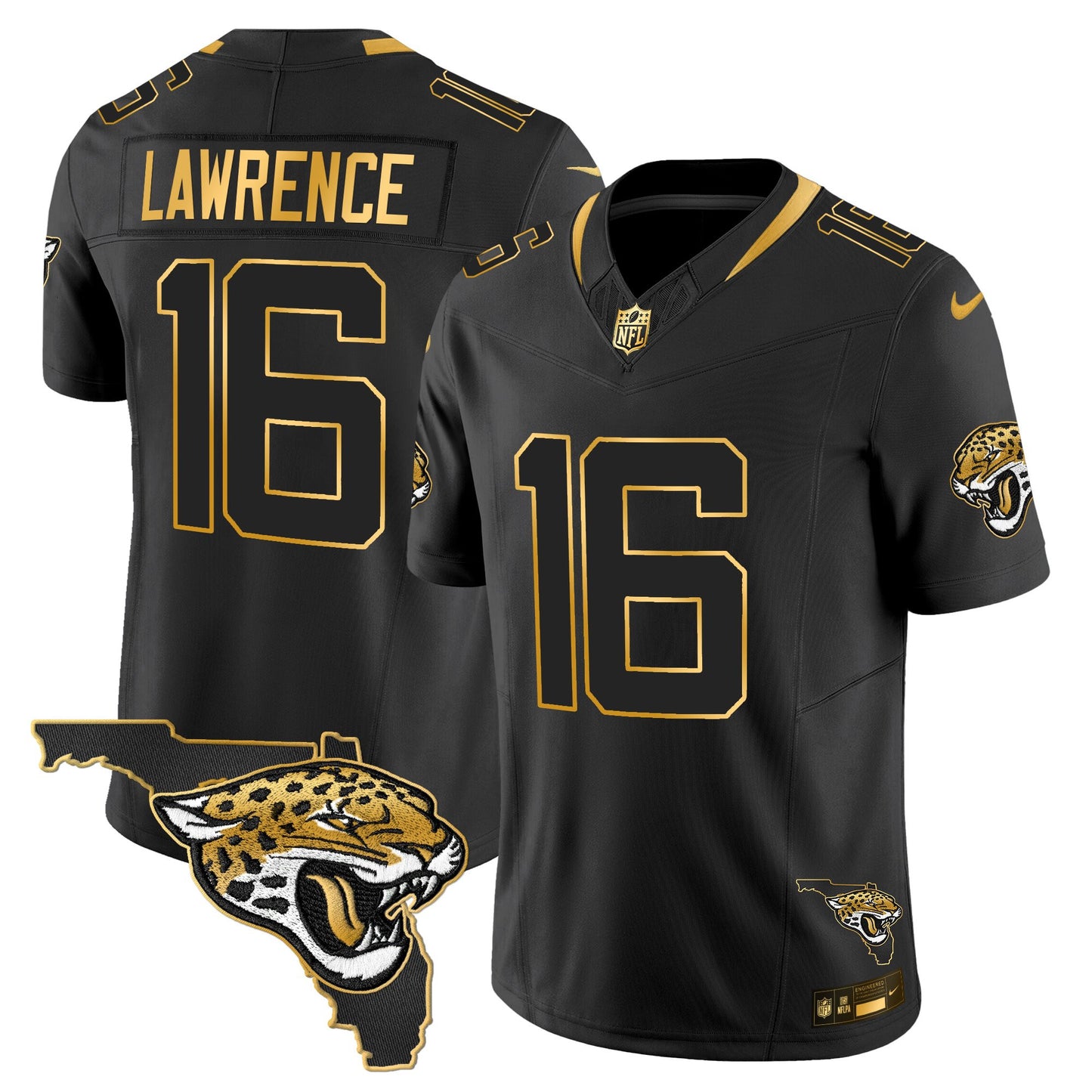 Men's Jacksonville Jaguars 2025 Gold Vapor Limited Jersey - All Stitched