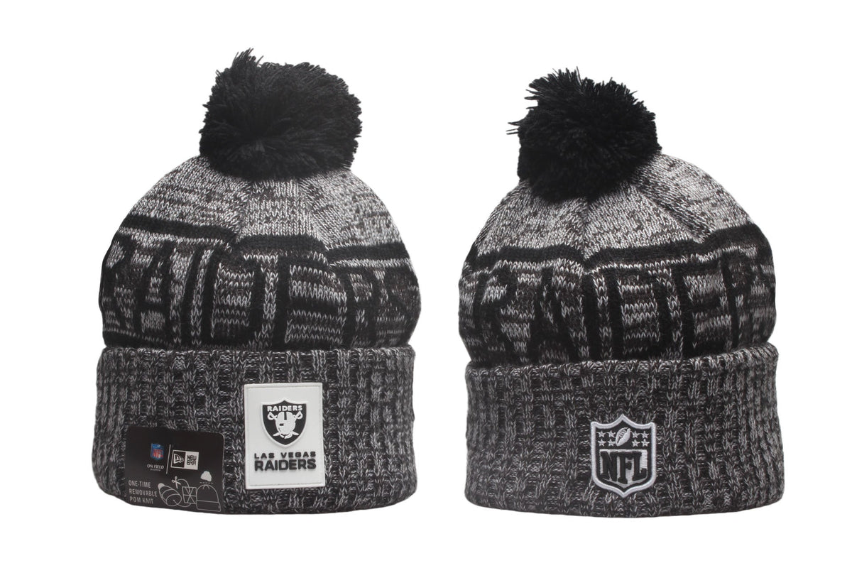 LVR Cuffed Knit Hat with Pom - Rubber Patch