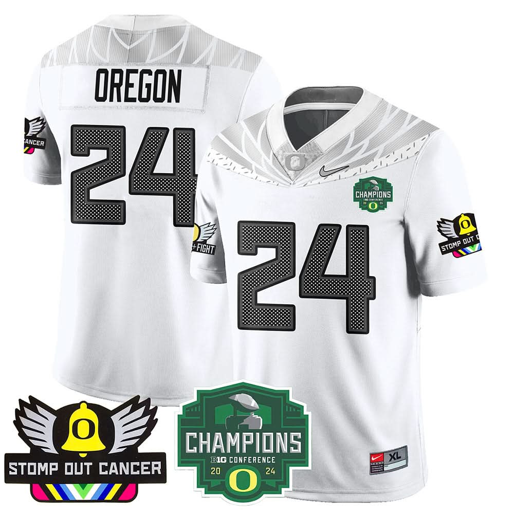 Oregon Alternate 2024 Big Ten Champions Jersey V1 - All Stitched