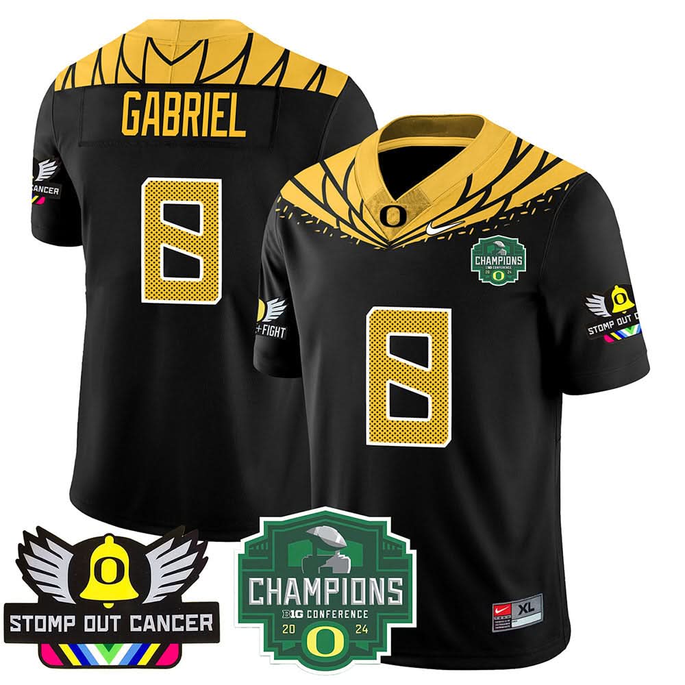 Oregon Alternate 2024 Big Ten Champions Jersey V1 - All Stitched