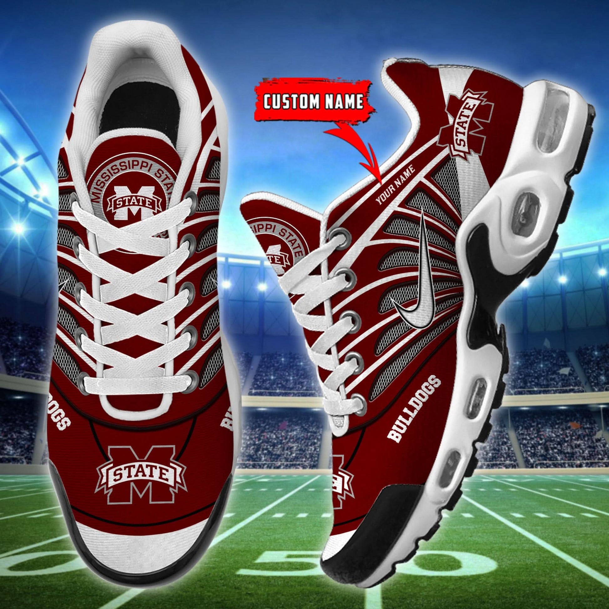 Mississippi State Bulldogs NCAA Air Max Plus Shoes - Limited