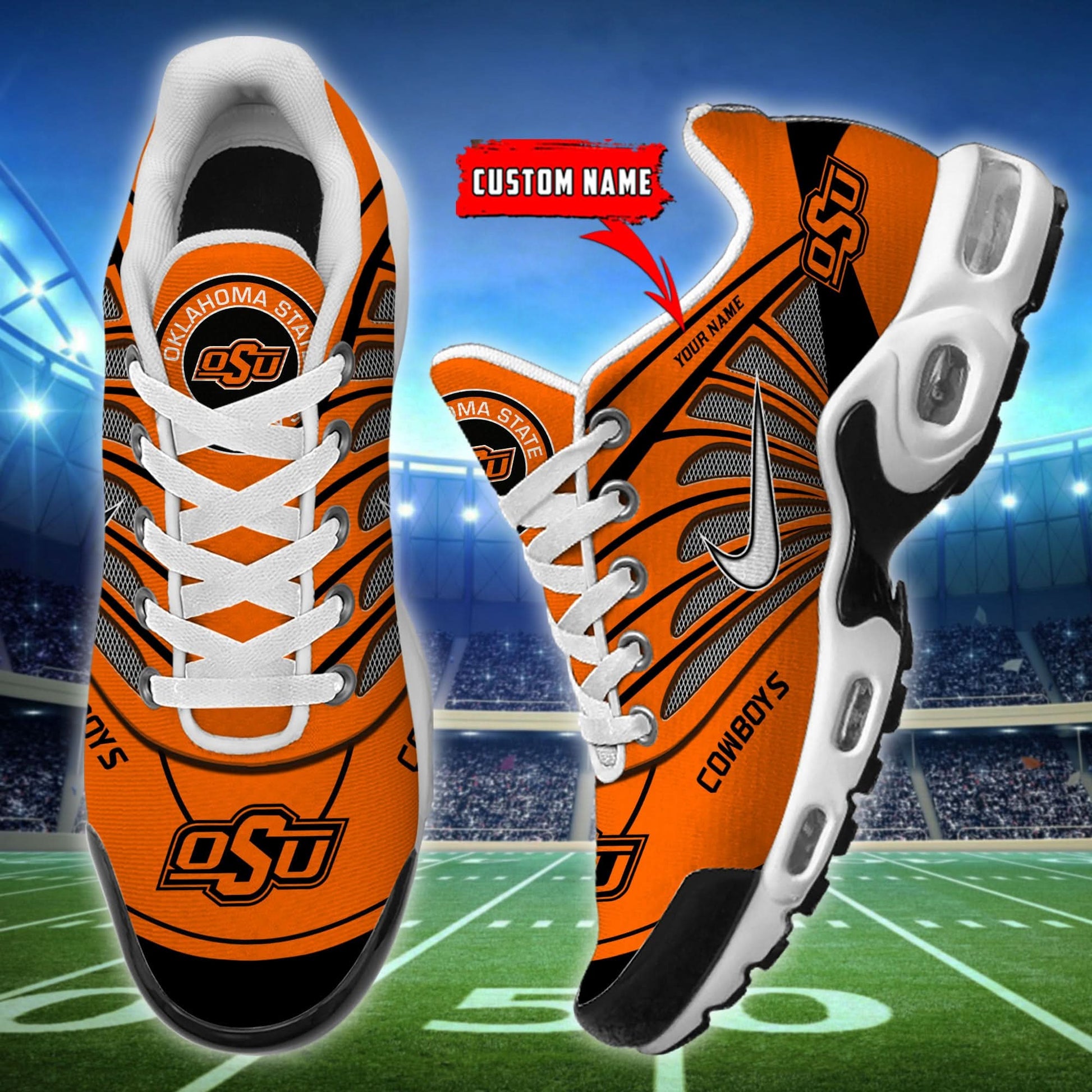 Oklahoma State Cowboys NCAA Air Max Plus Shoes - Limited