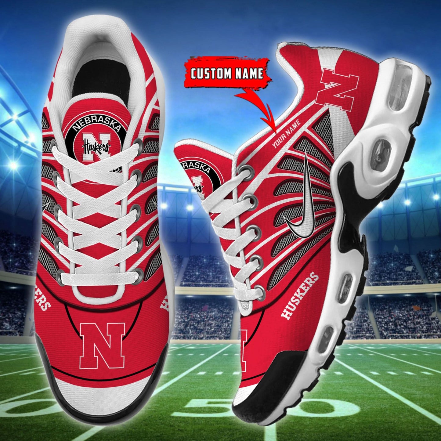 Nebraska Cornhuskers NCAA Air Max Plus Shoes - Limited
