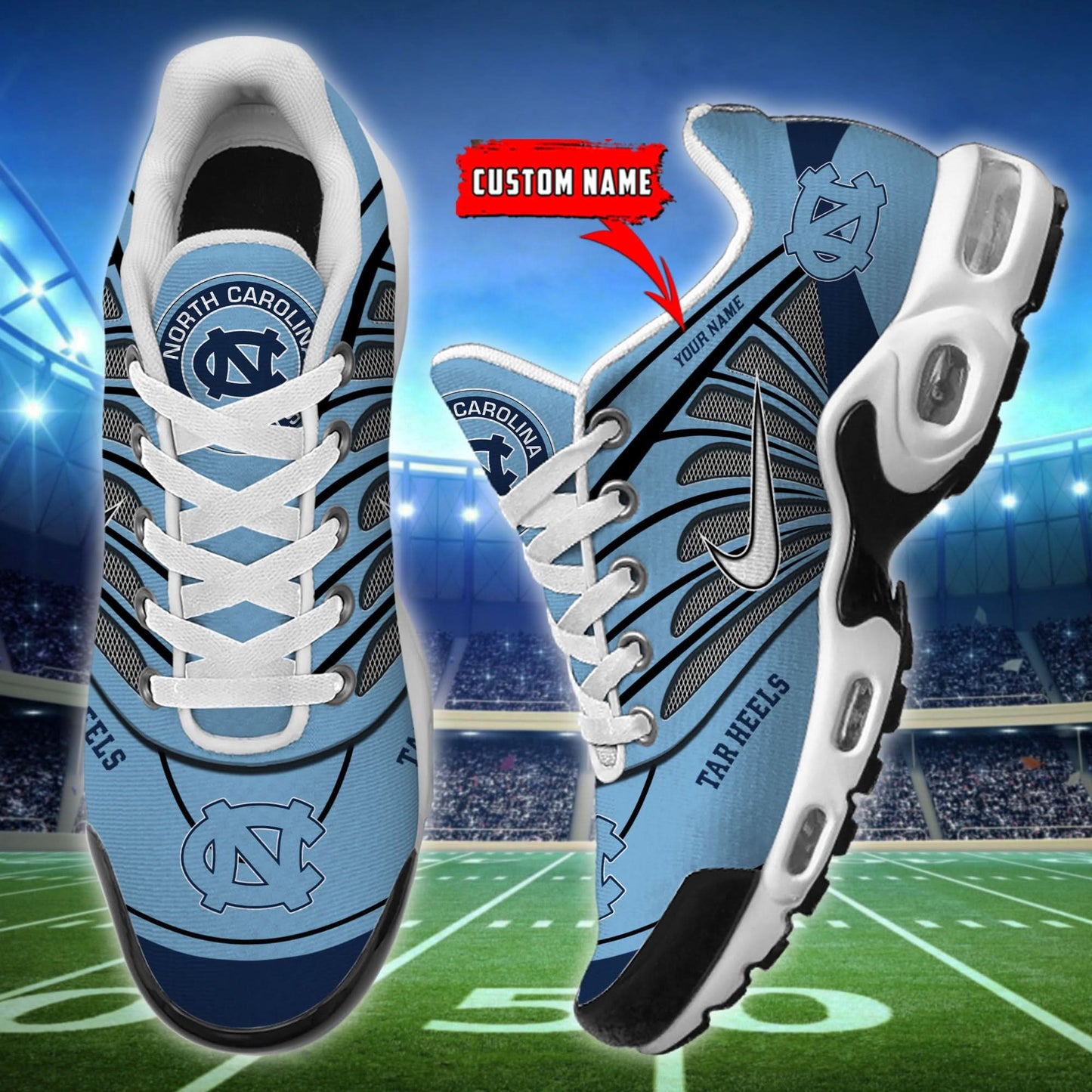 North Carolina Tar Heels NCAA Air Max Plus Shoes - Limited