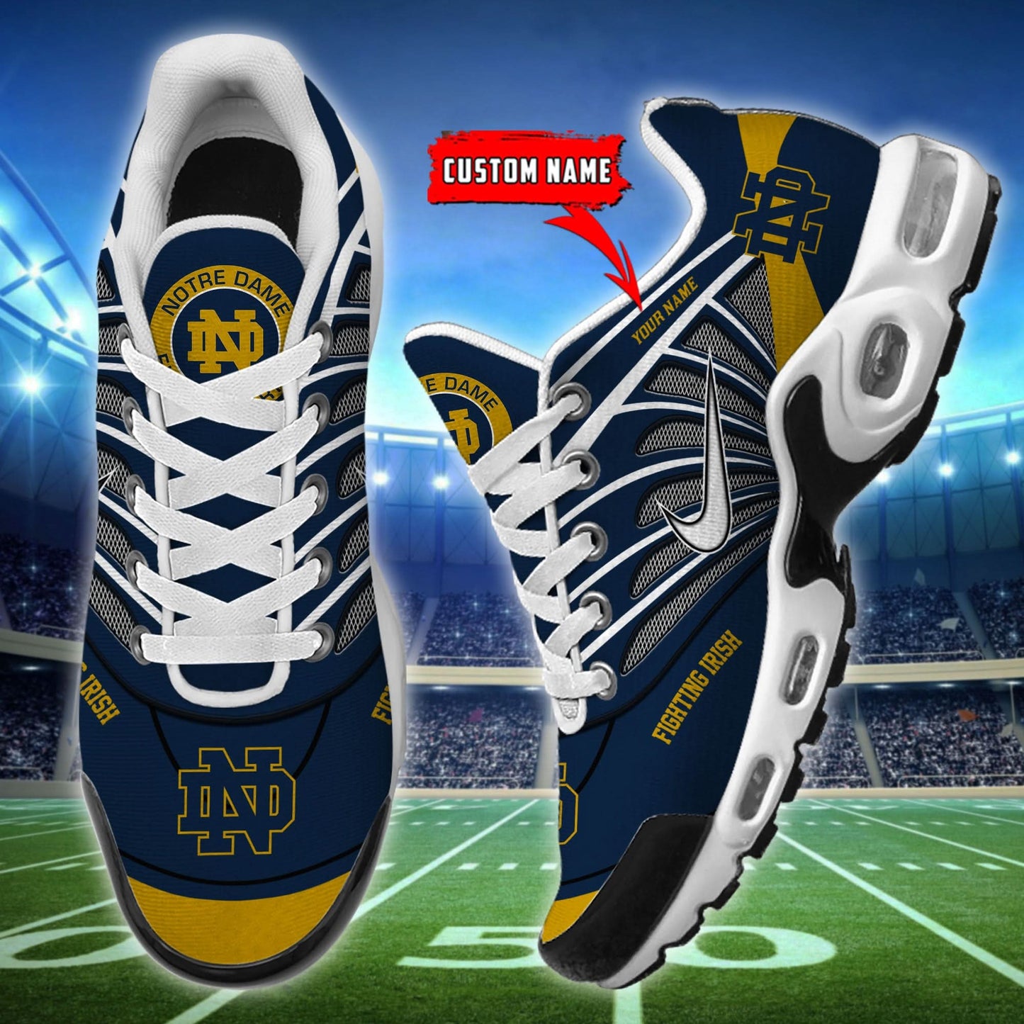 Notre Dame Fighting Irish NCAA Air Max Plus Shoes - V1 (Copy) - The Lucky Shops
