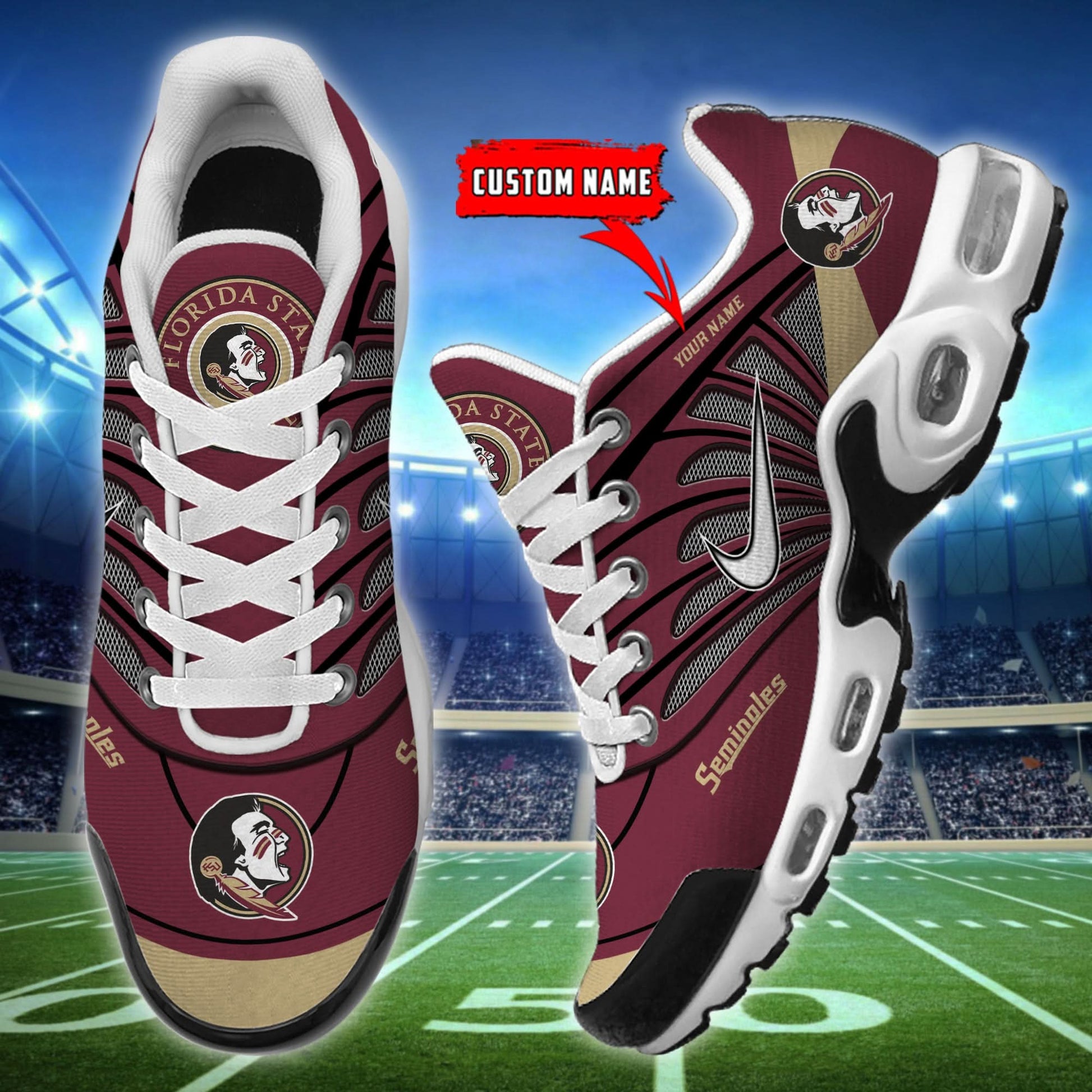 Florida State Seminoles NCAA Air Max Plus Shoes - Limited