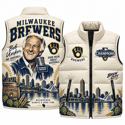 MIL Bob Uecker Puffer Vest - Printed V2