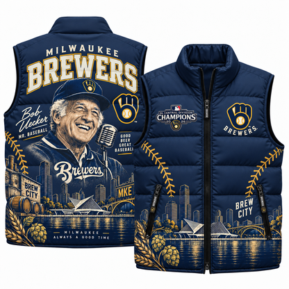 MIL Bob Uecker Puffer Vest - Printed