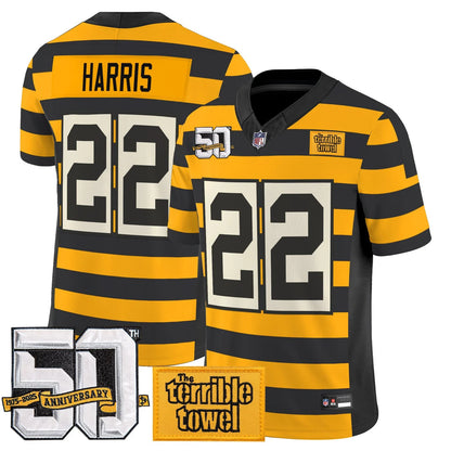 PIT Bumblebee 50th Terrible Towel Vapor Limited Jersey - All Stitched