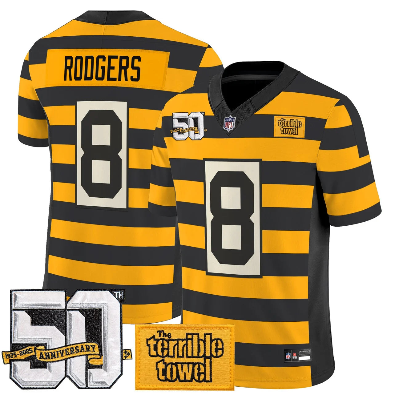PIT Bumblebee 50th Terrible Towel Vapor Limited Jersey - All Stitched