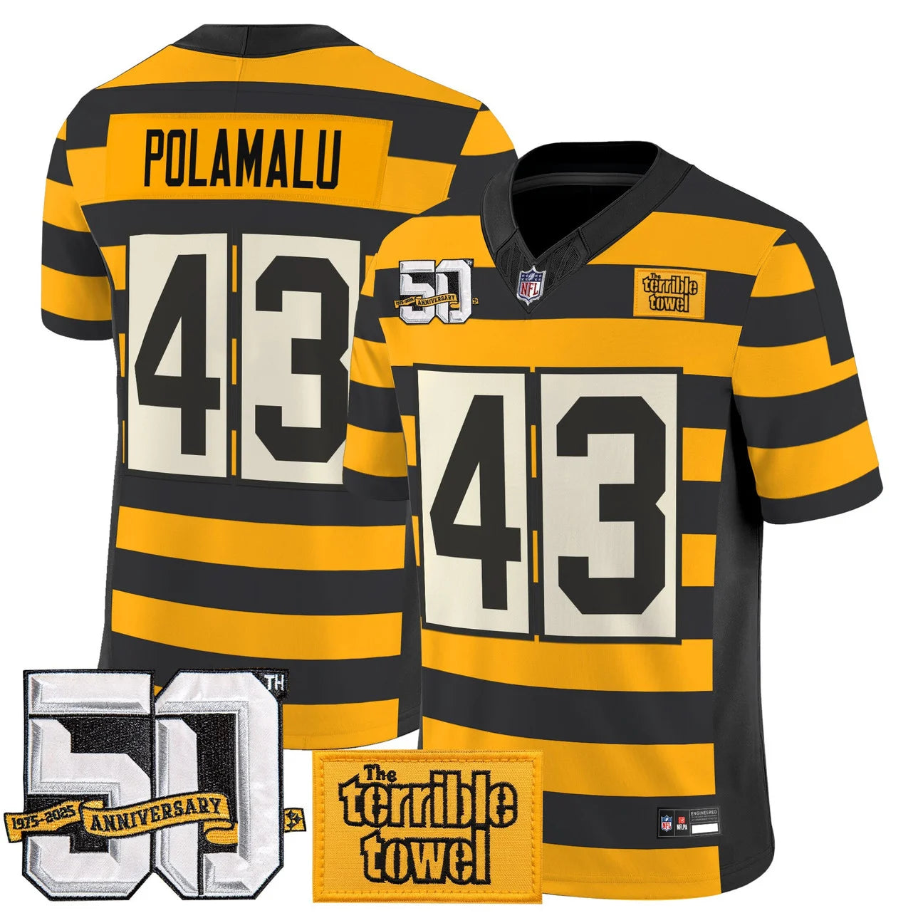 PIT Bumblebee 50th Terrible Towel Vapor Limited Jersey - All Stitched