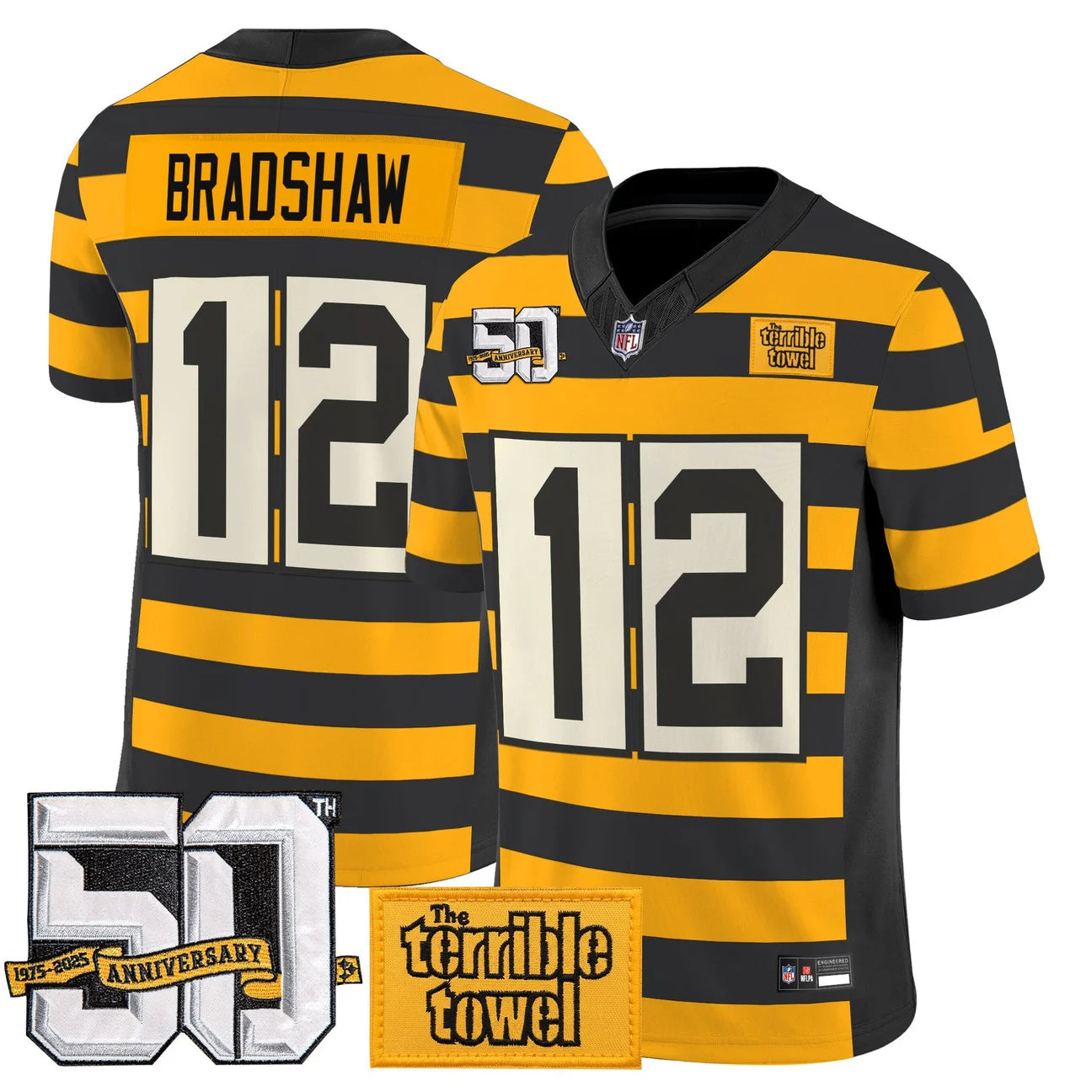 PIT Bumblebee 50th Terrible Towel Vapor Limited Jersey - All Stitched
