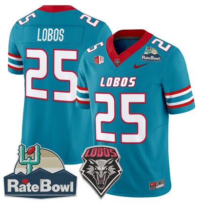 New Mexico Lobos 2025 Rate Bowl Vapor Limited Jersey - All Stitched
