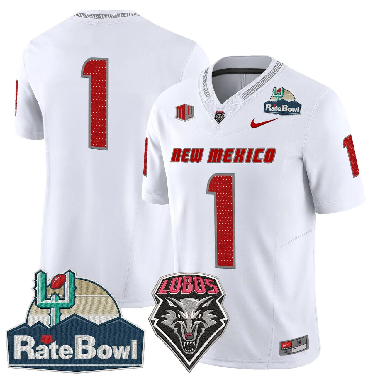 New Mexico Lobos 2025 Rate Bowl Vapor Limited Jersey - All Stitched