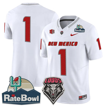 New Mexico Lobos 2025 Rate Bowl Vapor Limited Jersey - All Stitched