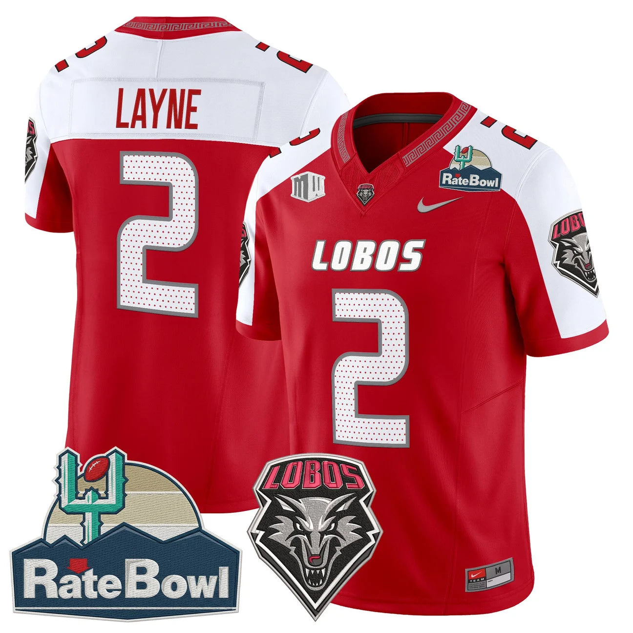 New Mexico Lobos 2025 Rate Bowl Vapor Limited Jersey - All Stitched