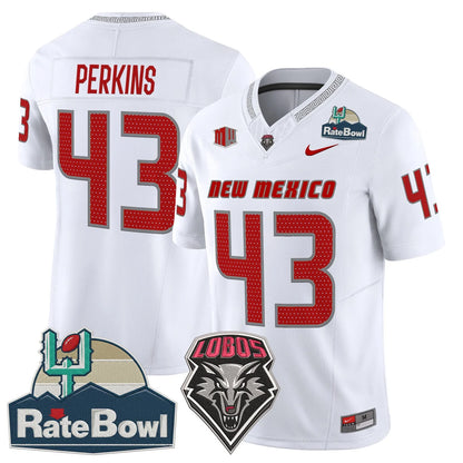 New Mexico Lobos 2025 Rate Bowl Vapor Limited Jersey - All Stitched