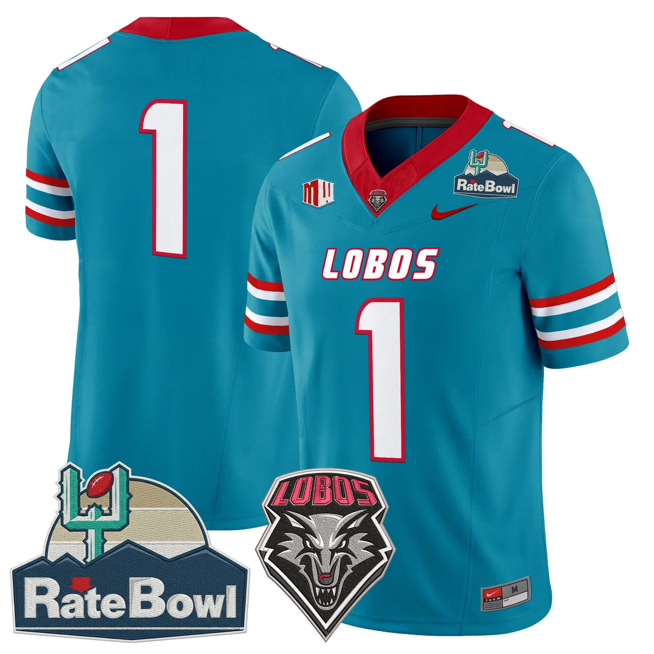 New Mexico Lobos 2025 Rate Bowl Vapor Limited Jersey - All Stitched