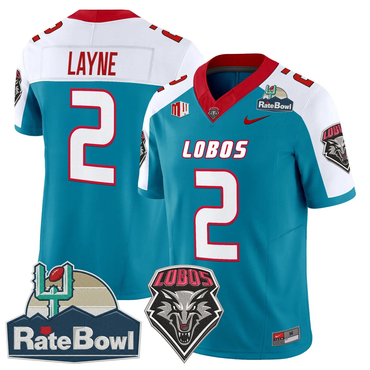 New Mexico Lobos 2025 Rate Bowl Vapor Limited Jersey - All Stitched