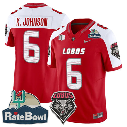 New Mexico Lobos 2025 Rate Bowl Vapor Limited Jersey - All Stitched