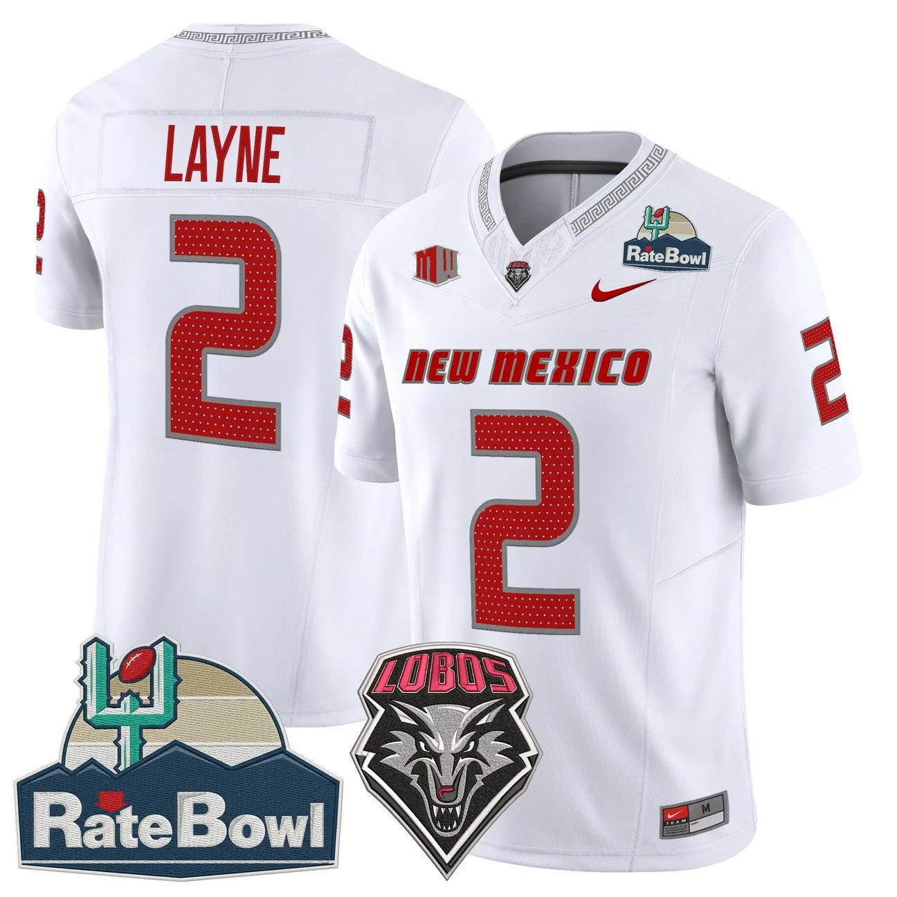 New Mexico Lobos 2025 Rate Bowl Vapor Limited Jersey - All Stitched