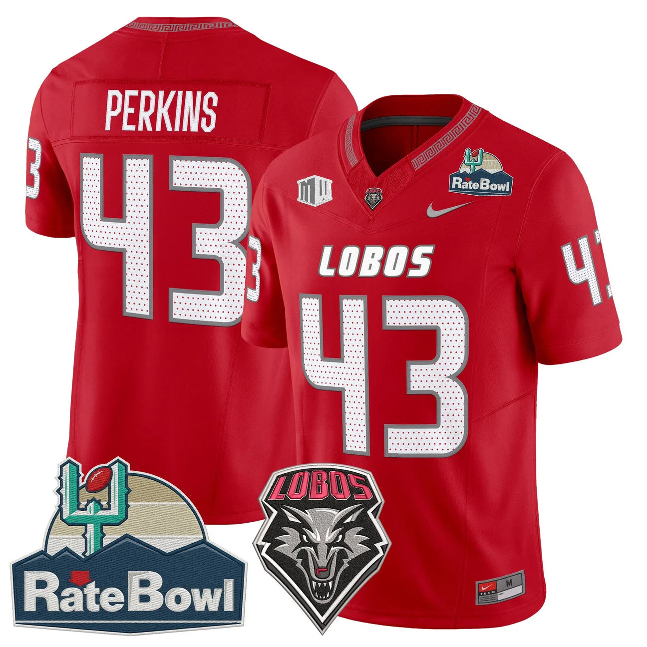 New Mexico Lobos 2025 Rate Bowl Vapor Limited Jersey - All Stitched