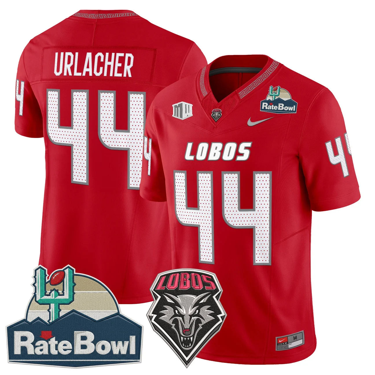 New Mexico Lobos 2025 Rate Bowl Vapor Limited Jersey - All Stitched