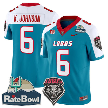 New Mexico Lobos 2025 Rate Bowl Vapor Limited Jersey - All Stitched