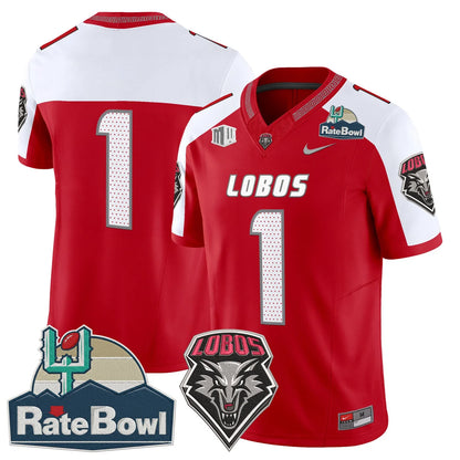 New Mexico Lobos 2025 Rate Bowl Vapor Limited Jersey - All Stitched