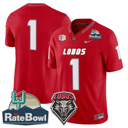 New Mexico Lobos 2025 Rate Bowl Vapor Limited Jersey - All Stitched