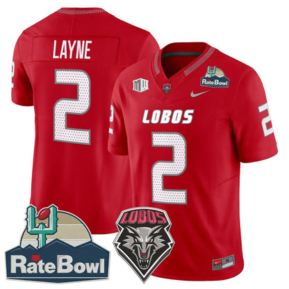 New Mexico Lobos 2025 Rate Bowl Vapor Limited Jersey - All Stitched
