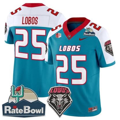 New Mexico Lobos 2025 Rate Bowl Vapor Limited Jersey - All Stitched
