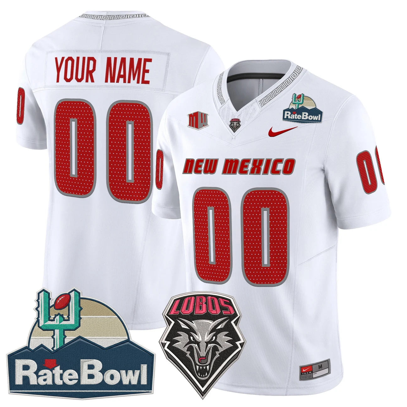 New Mexico Lobos 2025 Rate Bowl Vapor Limited Custom Jersey - All Stitched
