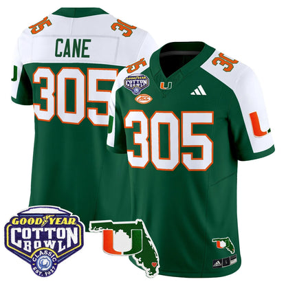 MIA 2025 Cotton Bowl & Florida Patch Vapor Limited Jersey - All Stitched