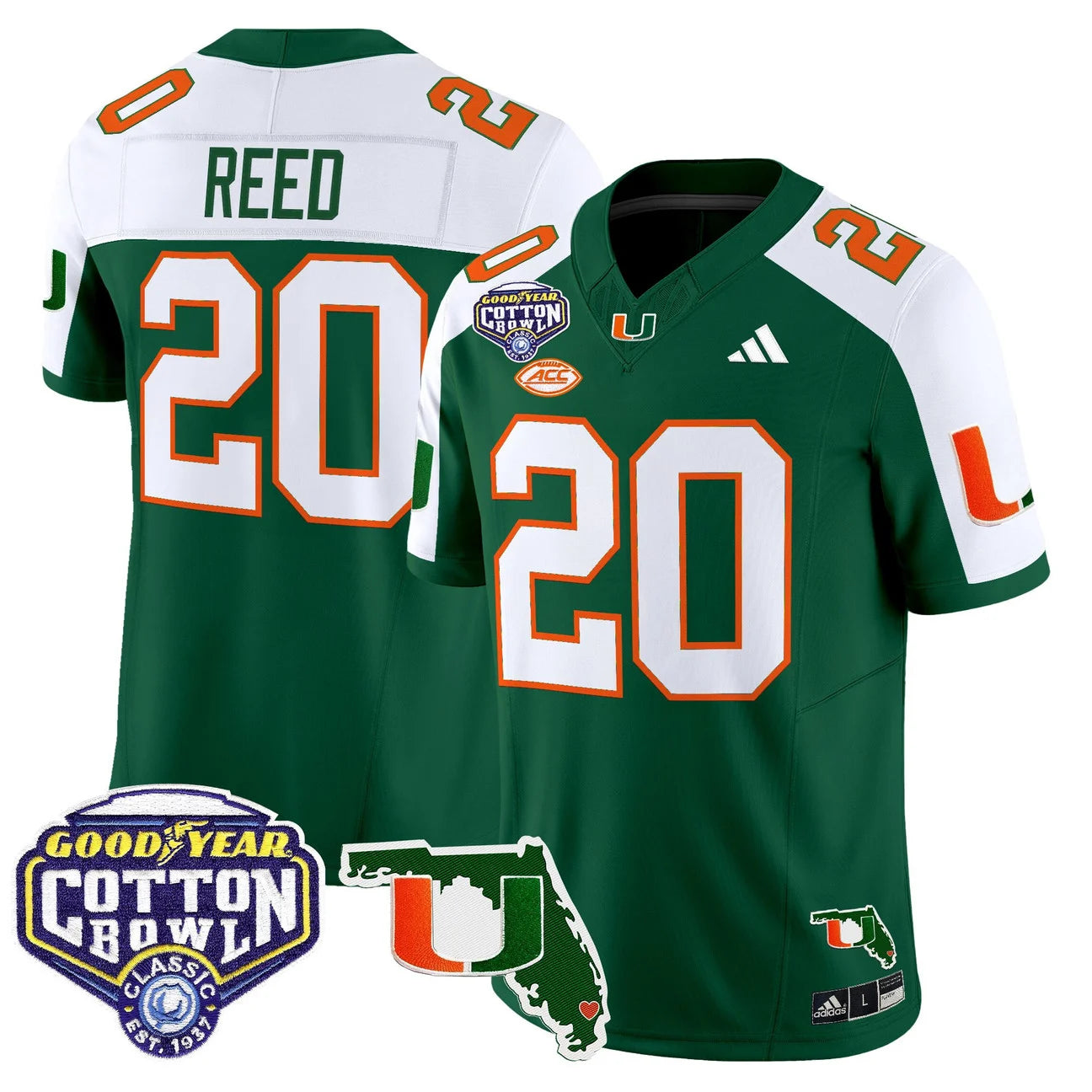 MIA 2025 Cotton Bowl & Florida Patch Vapor Limited Jersey - All Stitched