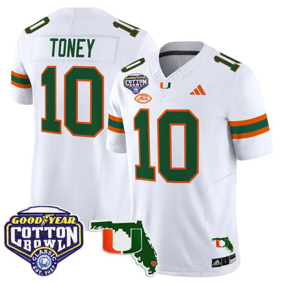 MIA 2025 Cotton Bowl & Florida Patch Vapor Limited Jersey - All Stitched