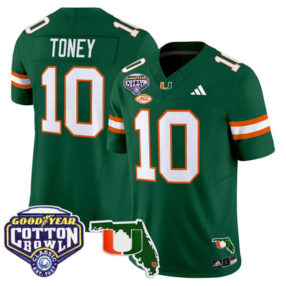 MIA 2025 Cotton Bowl & Florida Patch Vapor Limited Jersey - All Stitched