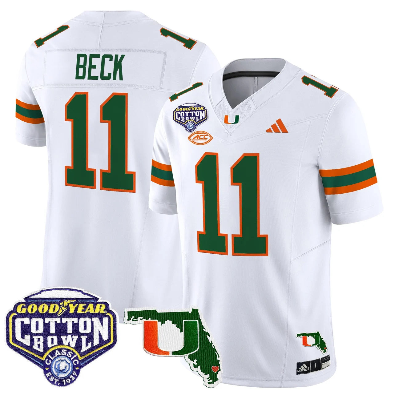 MIA 2025 Cotton Bowl & Florida Patch Vapor Limited Jersey - All Stitched