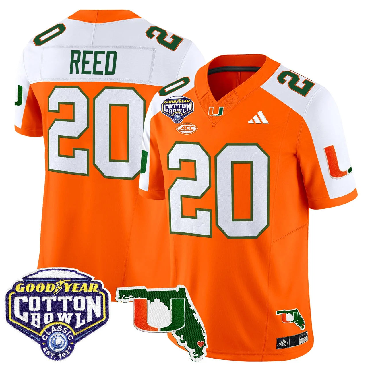 MIA 2025 Cotton Bowl & Florida Patch Vapor Limited Jersey - All Stitched