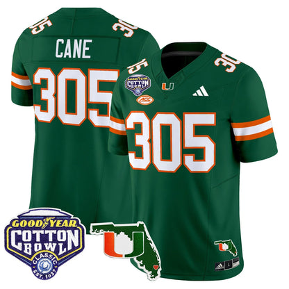 MIA 2025 Cotton Bowl & Florida Patch Vapor Limited Jersey - All Stitched