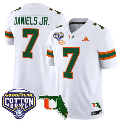 MIA 2025 Cotton Bowl & Florida Patch Vapor Limited Jersey - All Stitched