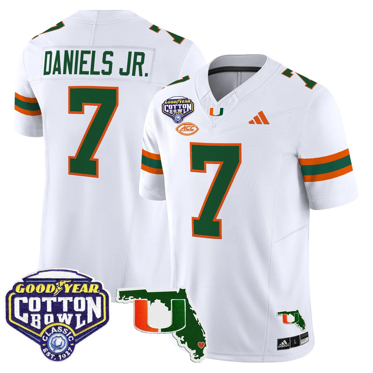 MIA 2025 Cotton Bowl & Florida Patch Vapor Limited Jersey - All Stitched